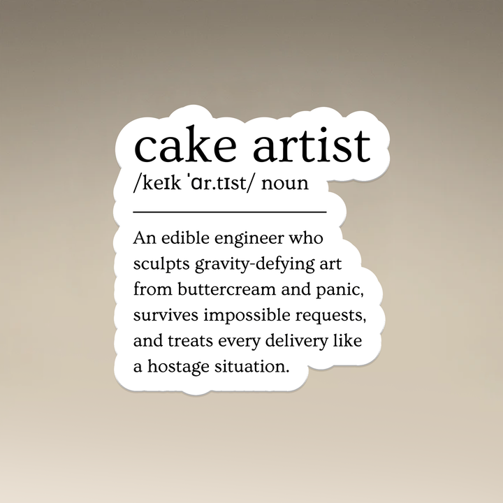 Cake Artist Definition Vinyl Magnets