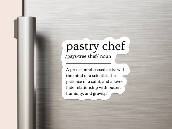 Pastry Chef Definition Vinyl Magnets