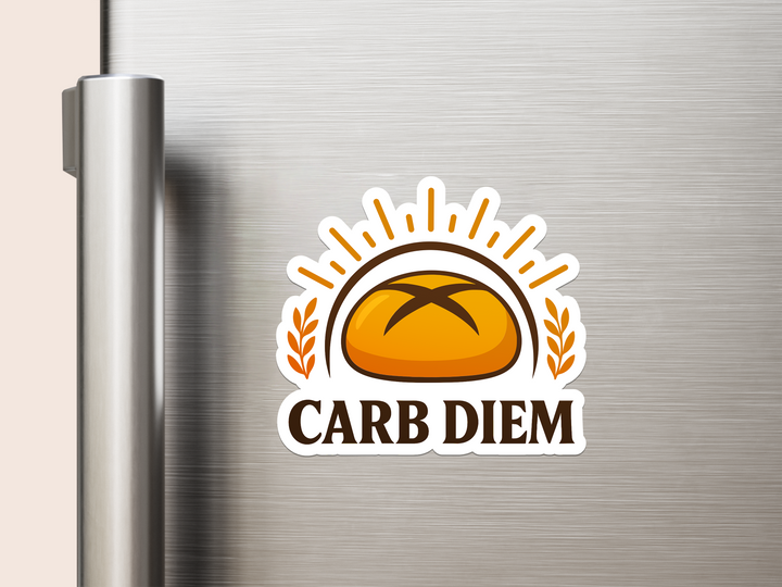 Carb Diem Vinyl Magnet