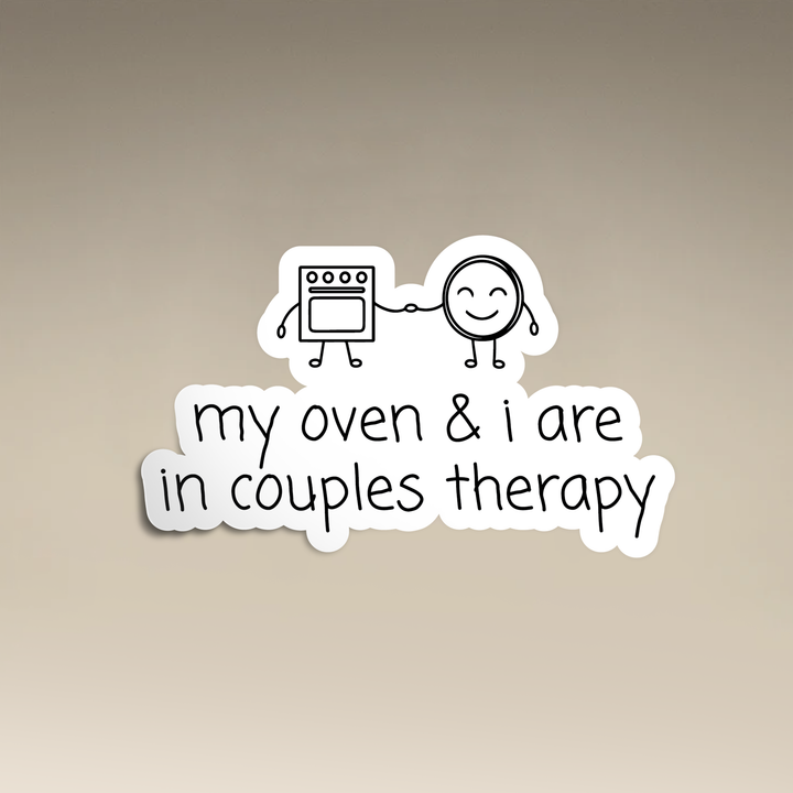 Couples Therapy With Oven Vinyl Sticker