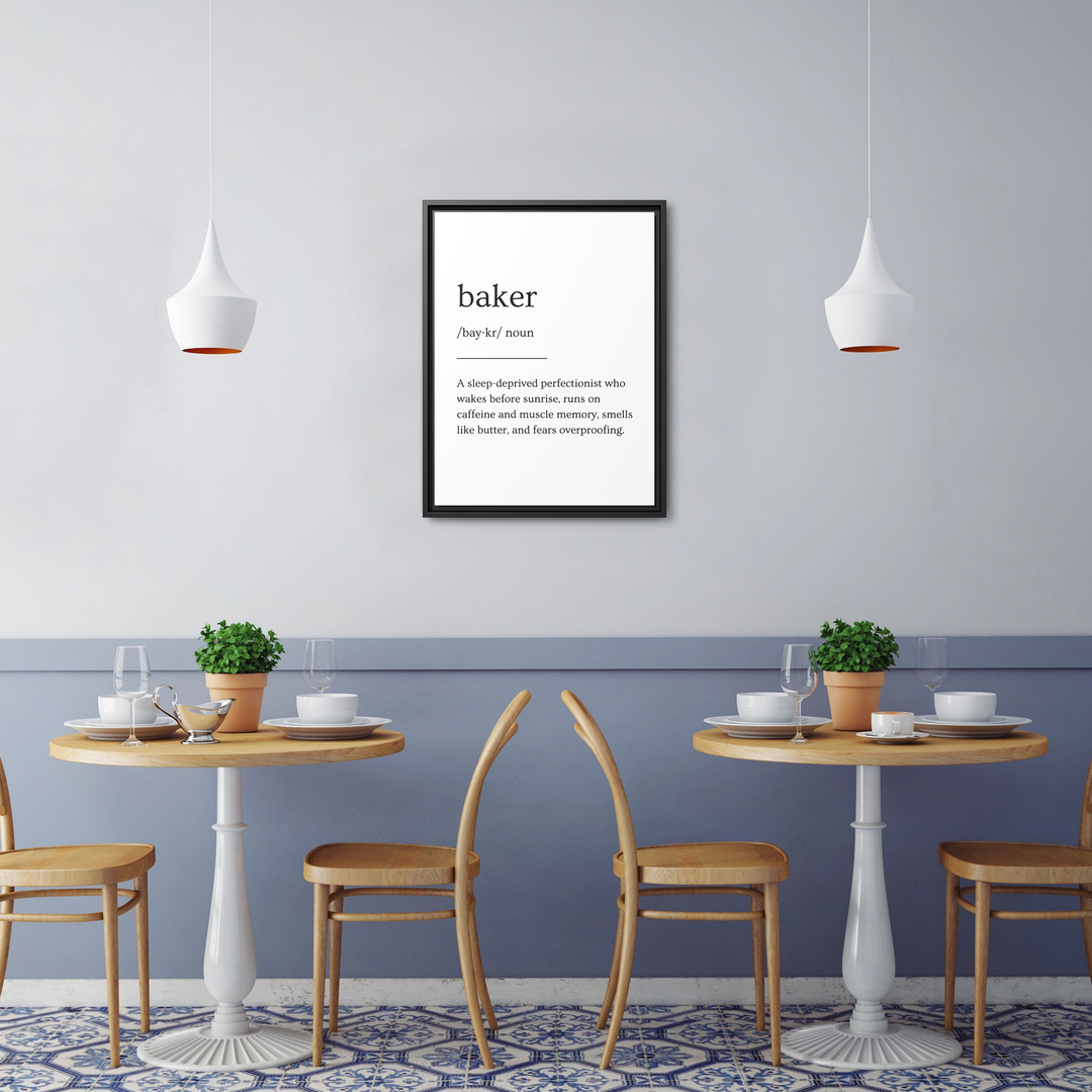 Baker Definition Framed Canvas