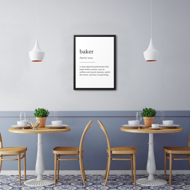 Baker Definition Framed Canvas
