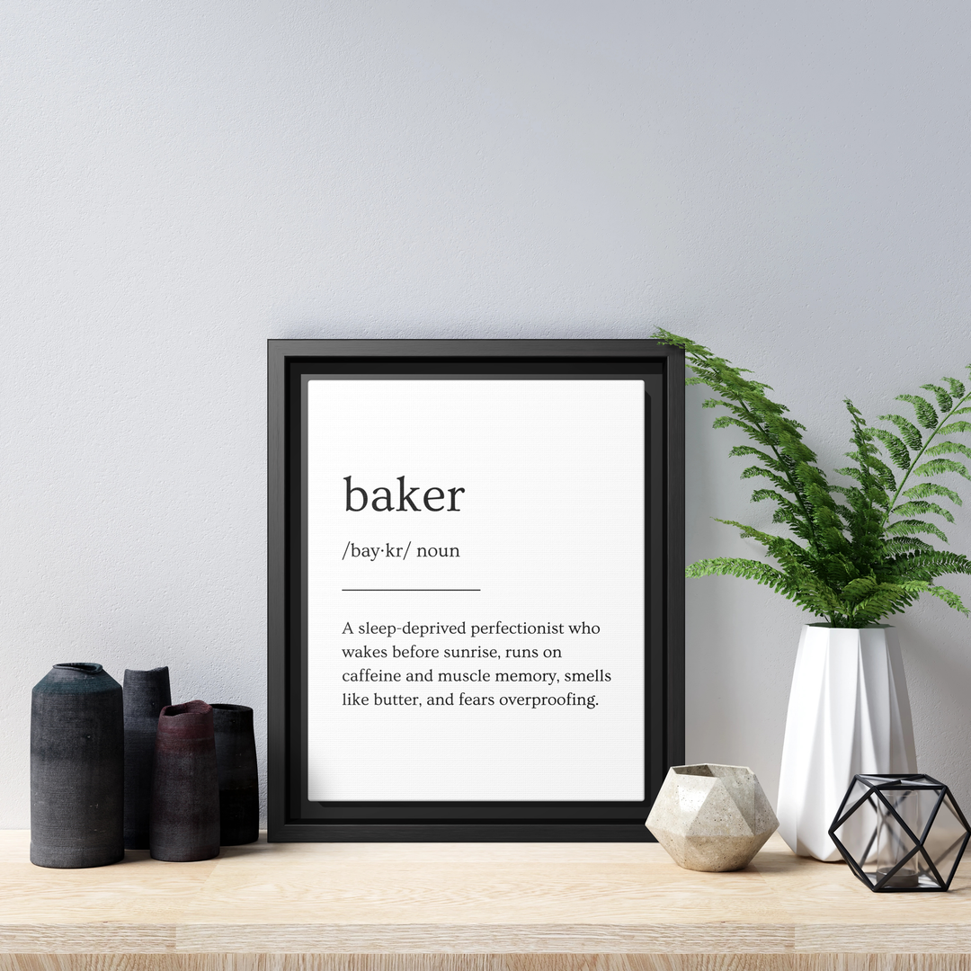 Baker Definition Framed Canvas