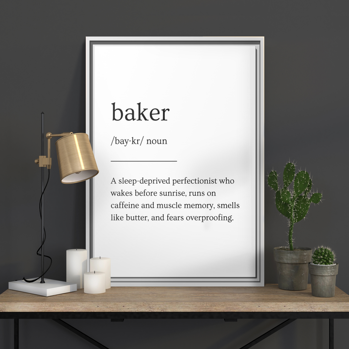 Baker Definition Framed Canvas
