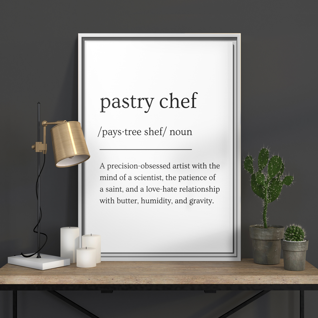 Pastry Chef Definition Framed Canvas