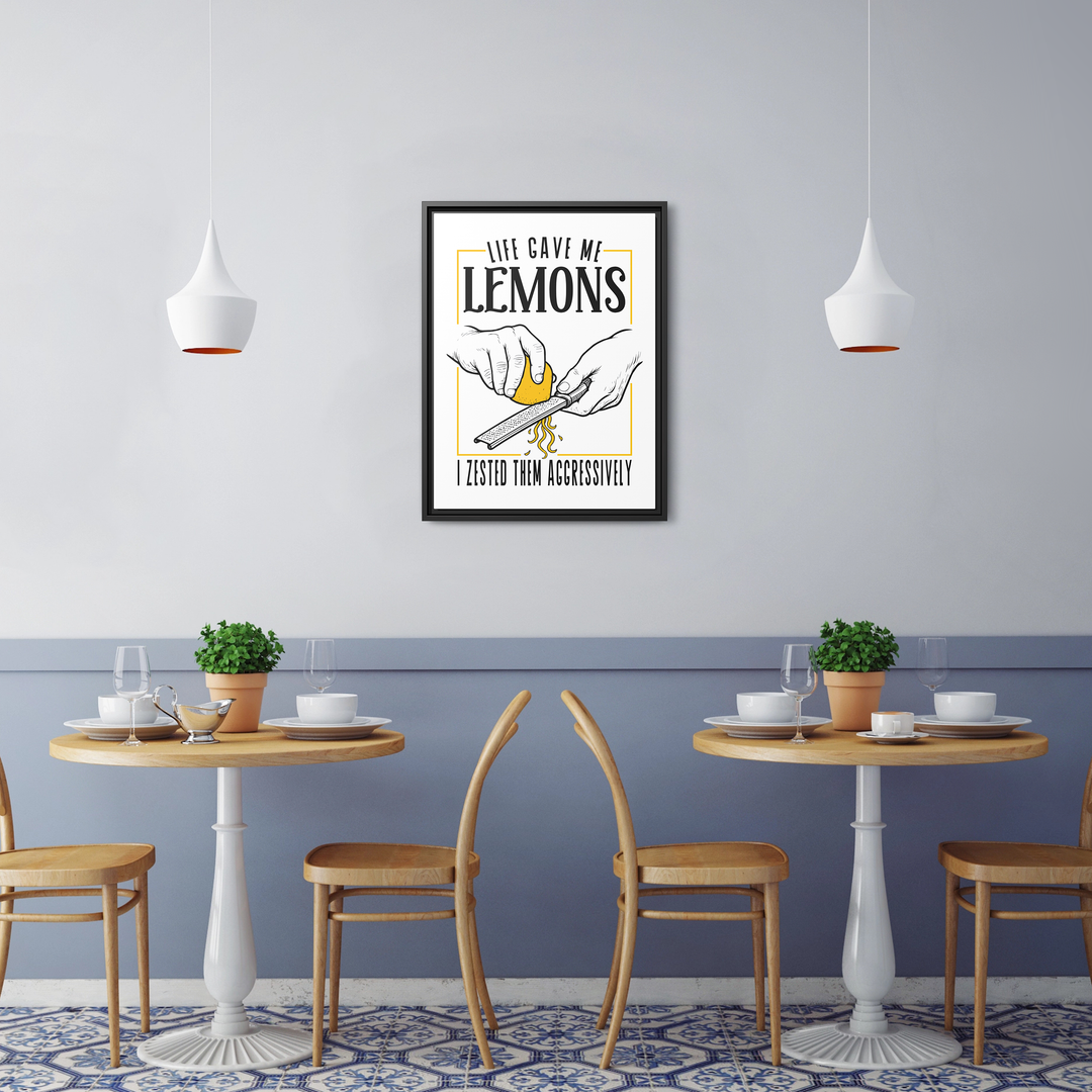 Life Gave Me Lemons Framed Canvas