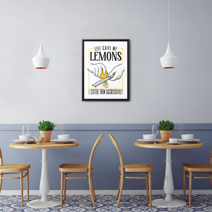 Life Gave Me Lemons Framed Canvas