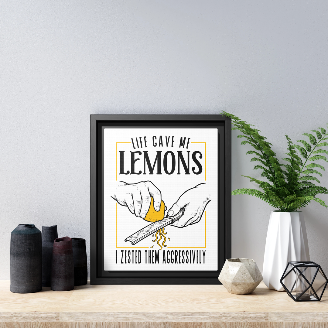 Life Gave Me Lemons Framed Canvas
