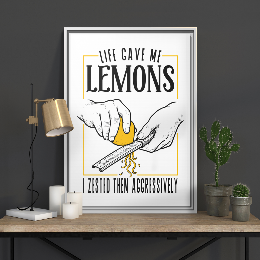 Life Gave Me Lemons Framed Canvas