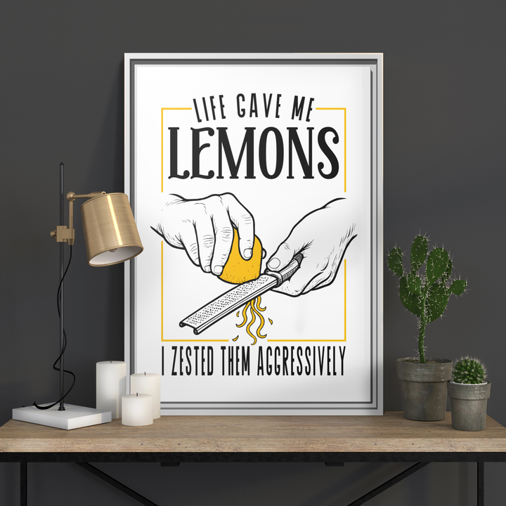 Life Gave Me Lemons Framed Canvas