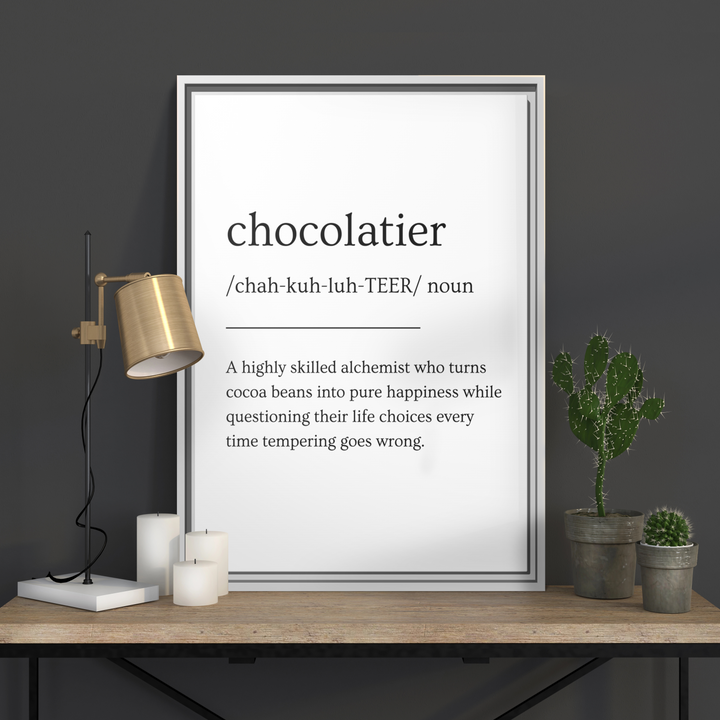 Chocolatier Definition Framed Canvas
