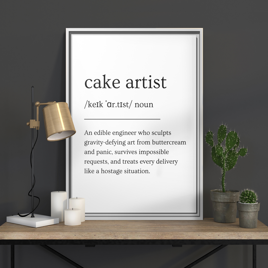 Cake Artist Definition Framed Canvas