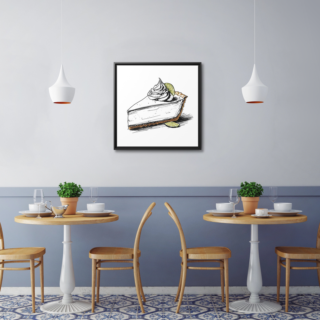 Key Lime Pie Framed Canvas