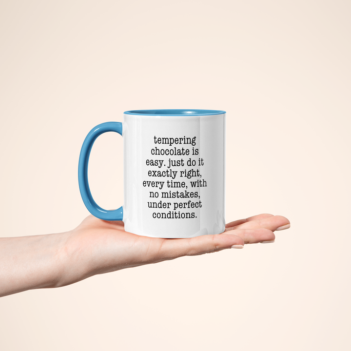 Tempering is Easy Color Accent Mug