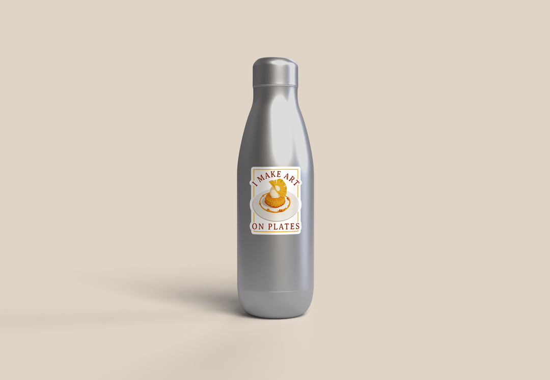 I Make Arts on Plates Vinyl Sticker