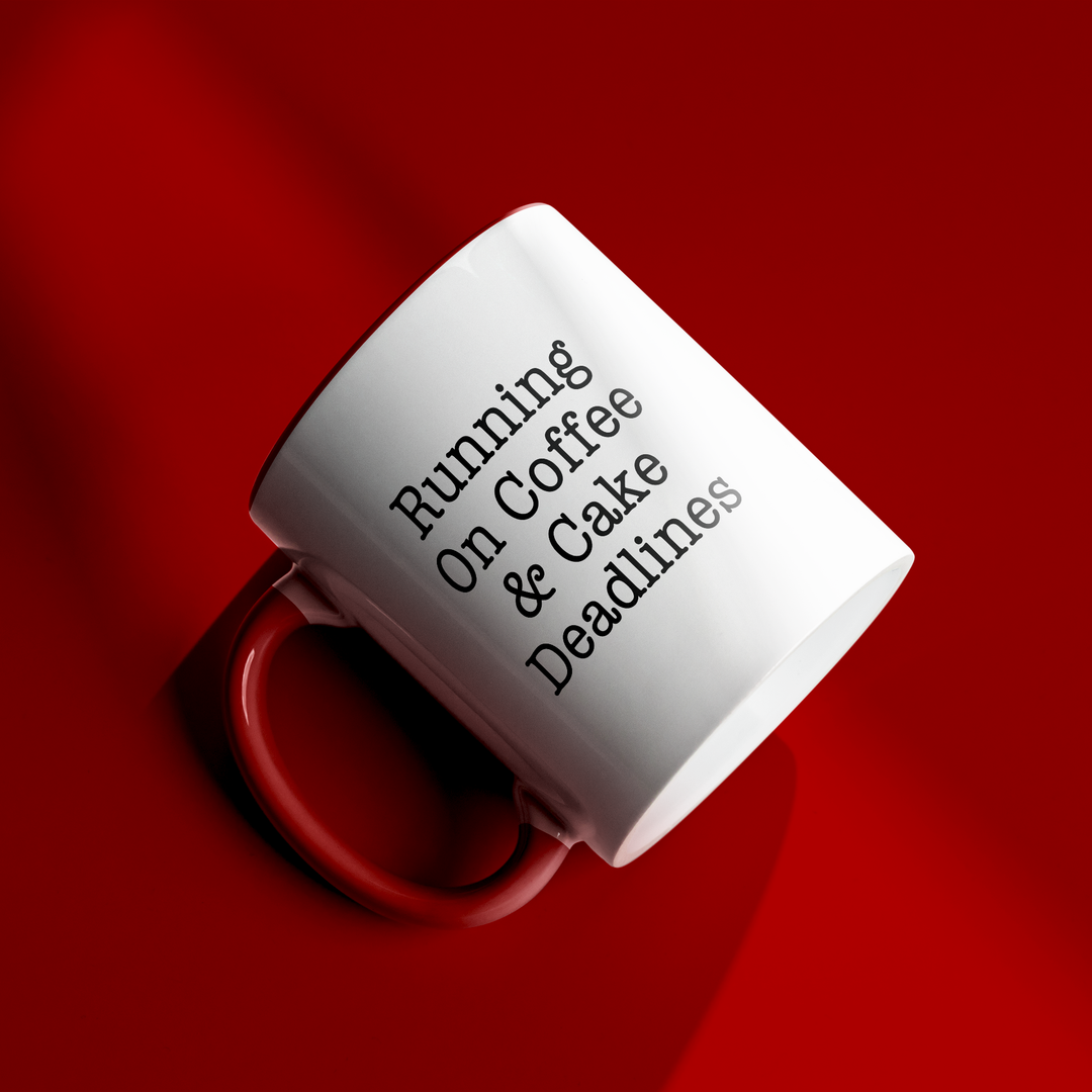 Coffee & Cake Deadlines Color Accent Mug