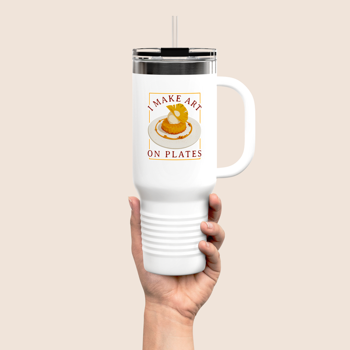 I Make Art On Plates 40oz Insulated Tumbler