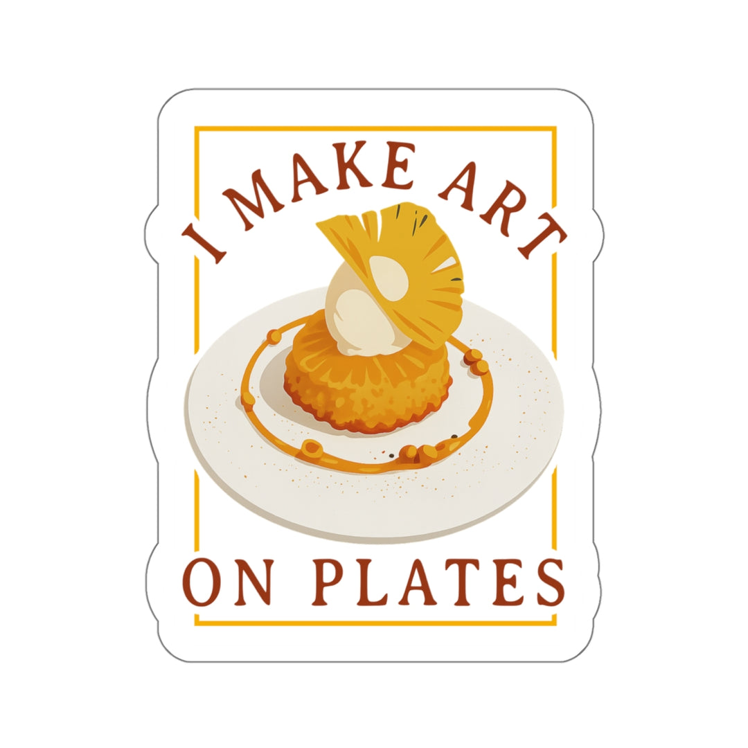 I Make Arts on Plates Vinyl Sticker