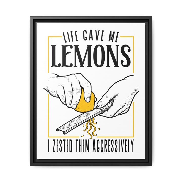 Life Gave Me Lemons Canvas with Floating Frame