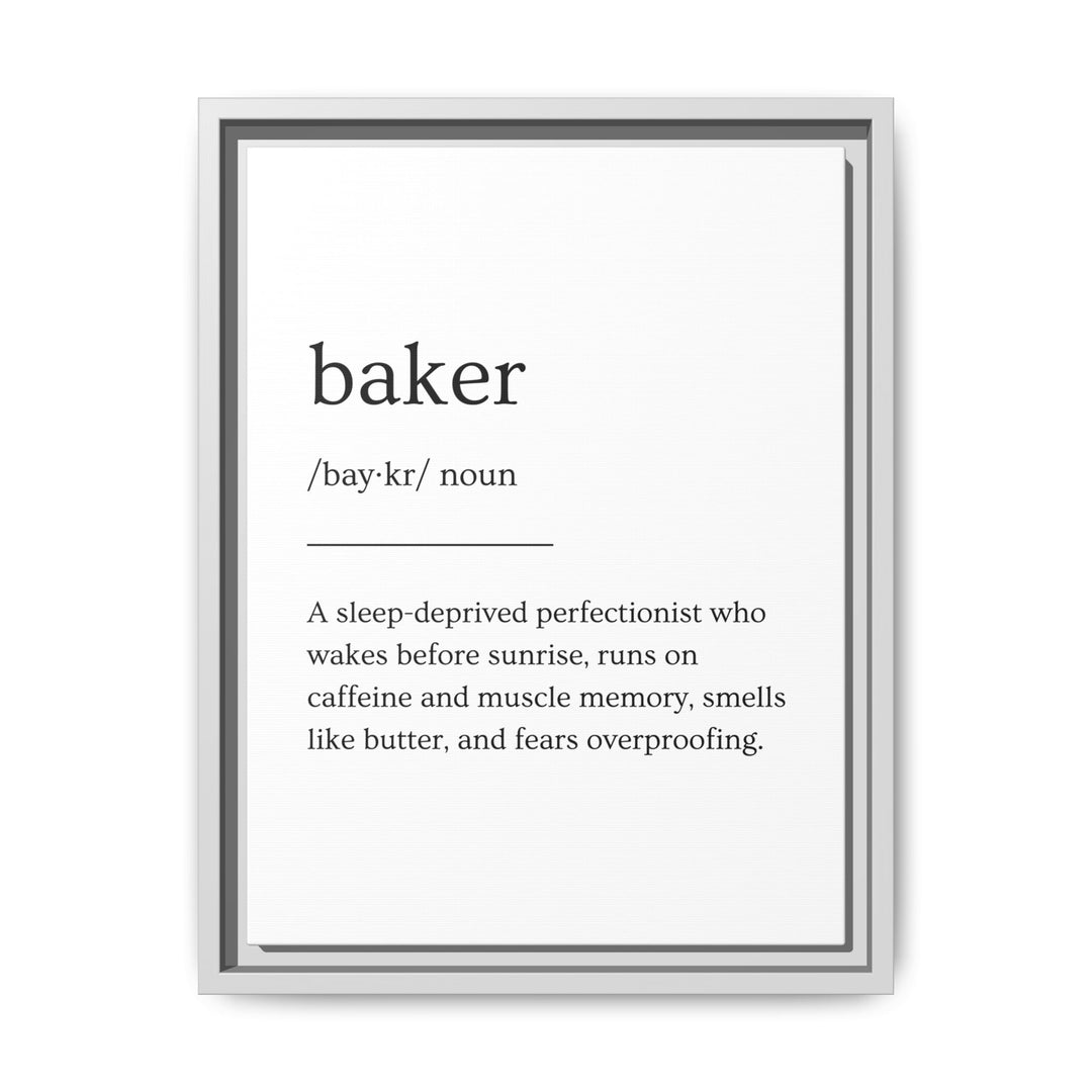 Baker Definition Framed Canvas