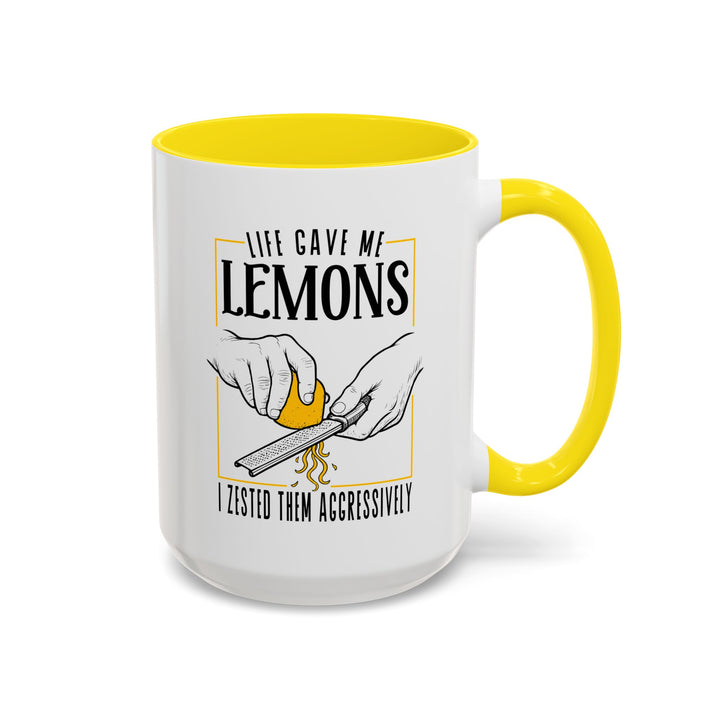 Life Gave Me Lemons Color Accent Mug