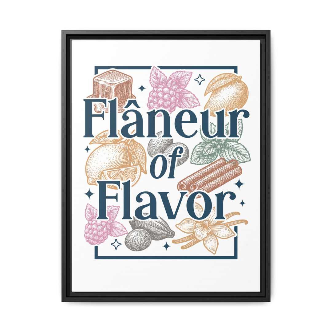 Flâneur of Flavor Framed Canvas