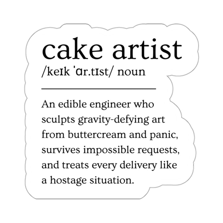Cake Artist Definition Vinyl Sticker