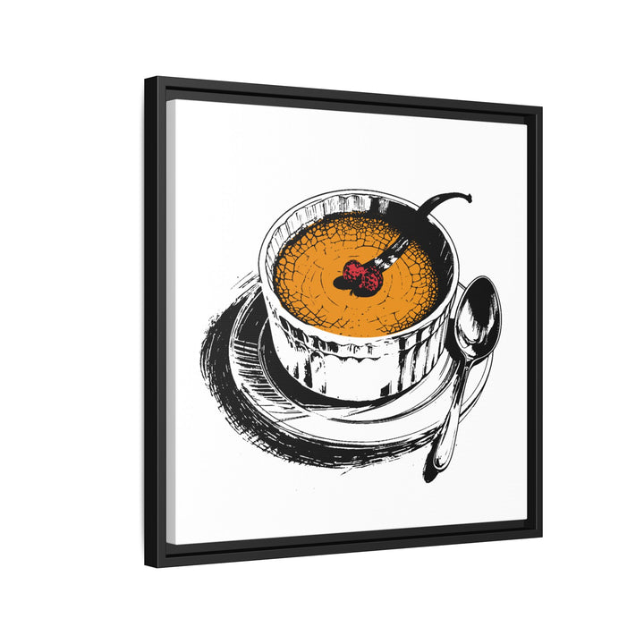 Crème Brûlée Canvas with Floating Frame