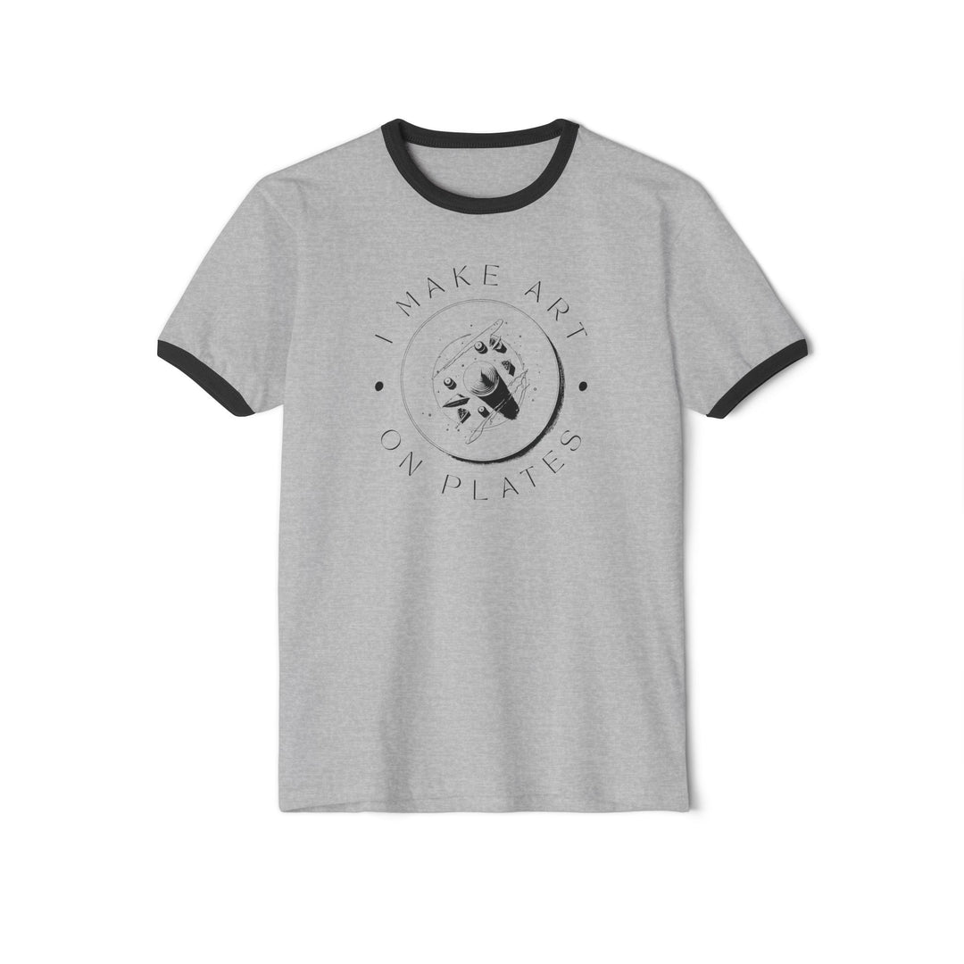 I Make Art on Plates Ringer T-Shirt