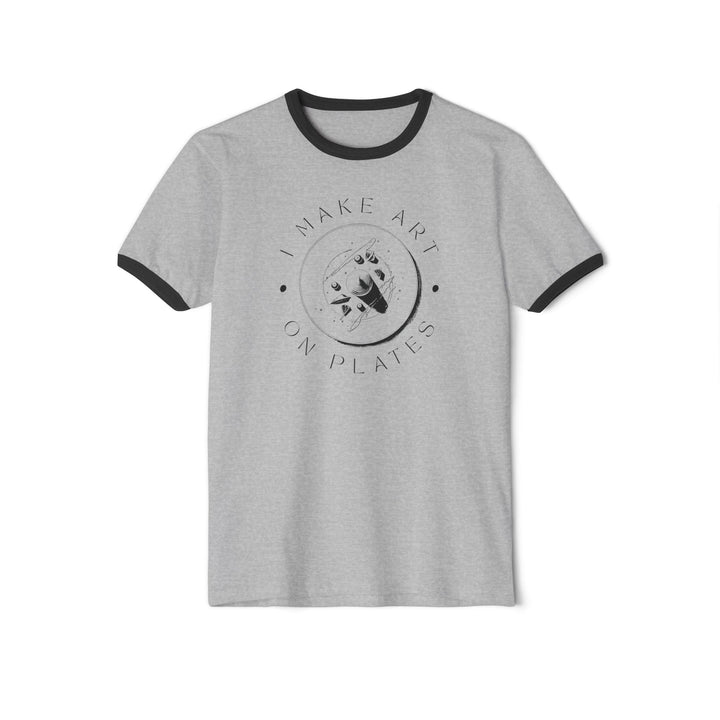 I Make Art on Plates Ringer T-Shirt