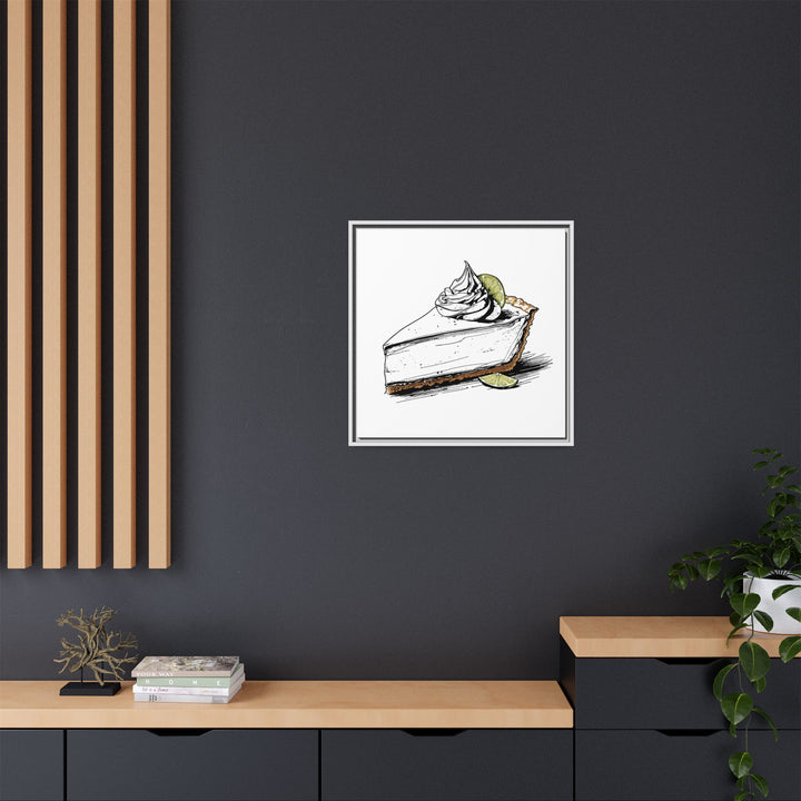 Key Lime Pie Canvas with Floating Frame