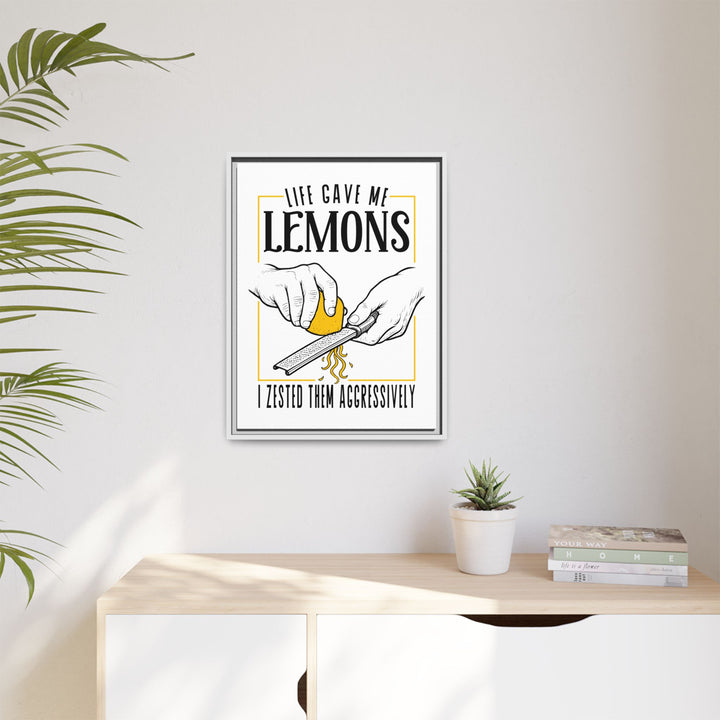 Life Gave Me Lemons Canvas with Floating Frame