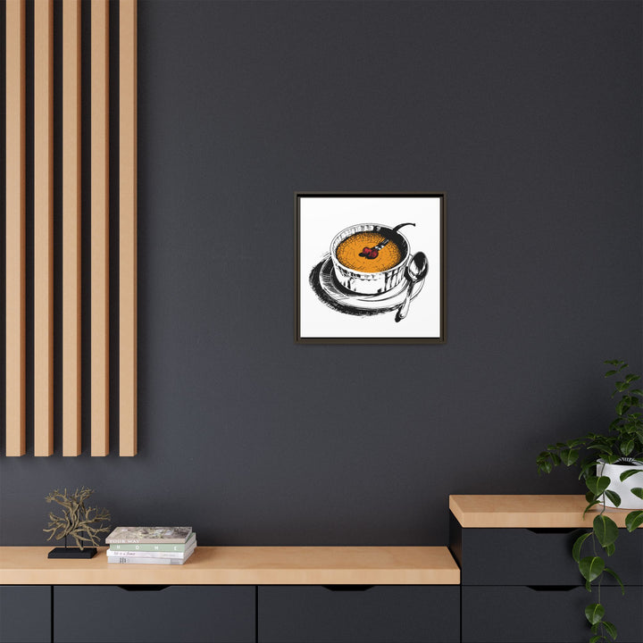 Crème Brûlée Canvas with Floating Frame