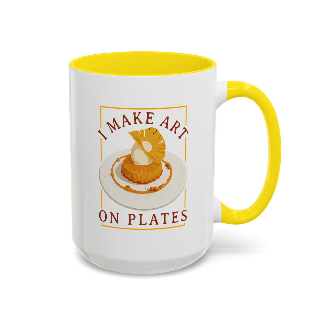 I Make Arts on Plates Color Accent Mug