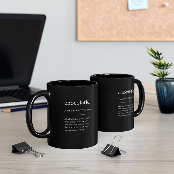 Chocolatier Definition Black Mug