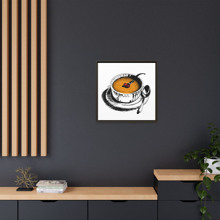 Crème Brûlée Canvas with Floating Frame