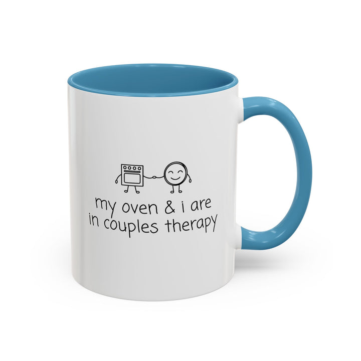 Couples Therapy With Oven Color Accent Mug