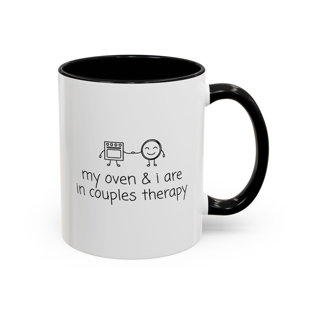 Couples Therapy With Oven Color Accent Mug