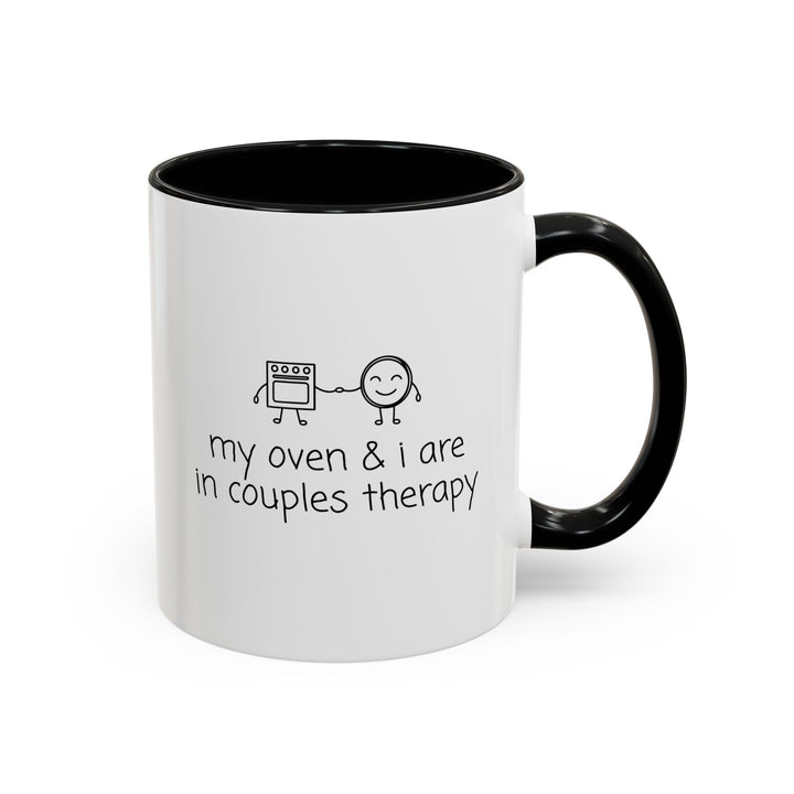 Couples Therapy With Oven Color Accent Mug