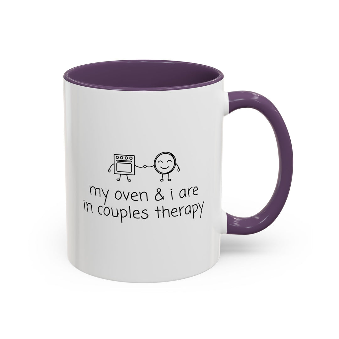 Couples Therapy With Oven Color Accent Mug