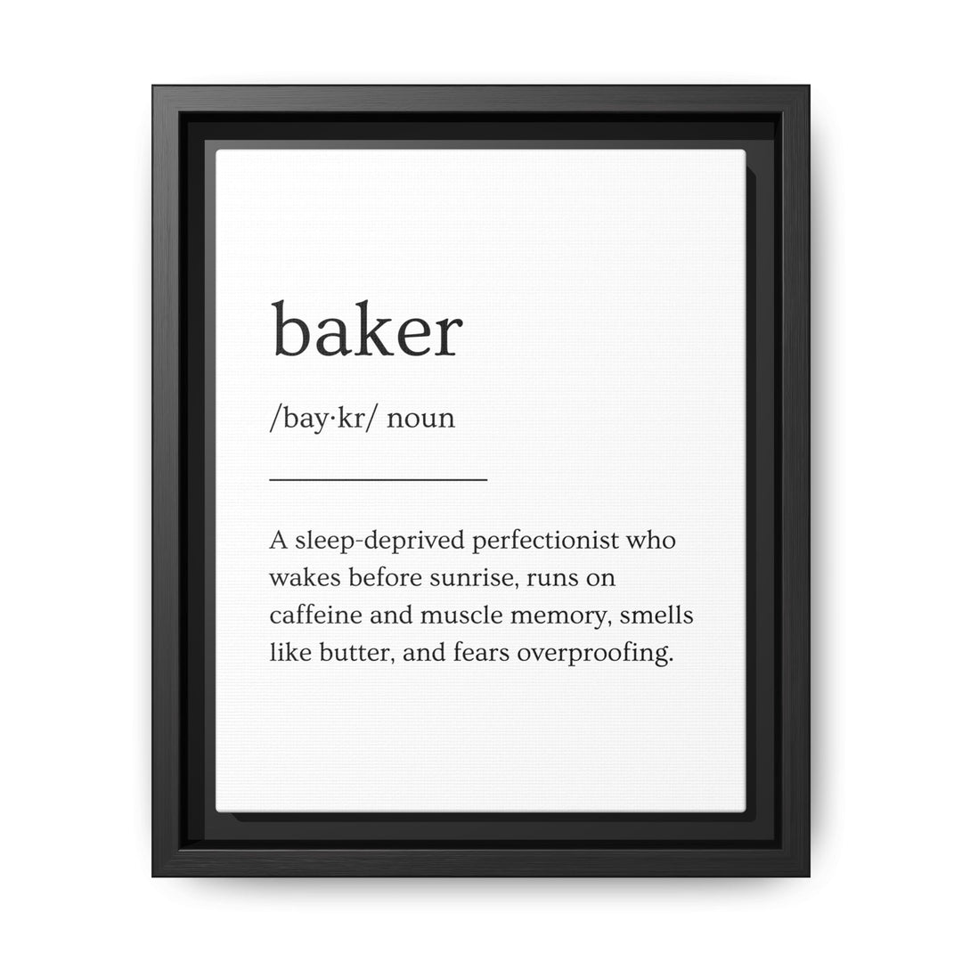 Baker Definition Framed Canvas