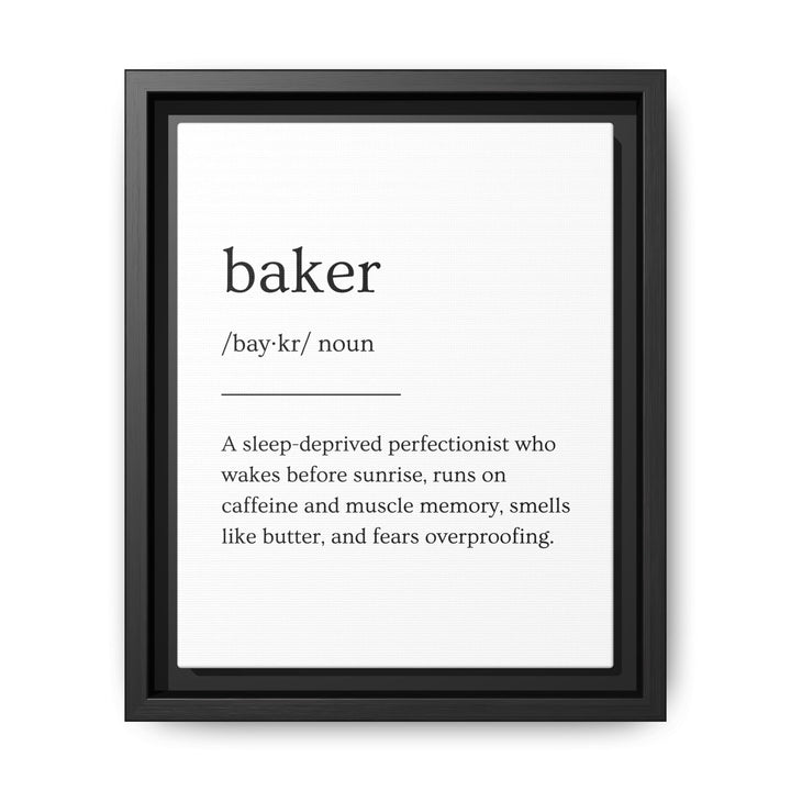 Baker Definition Framed Canvas