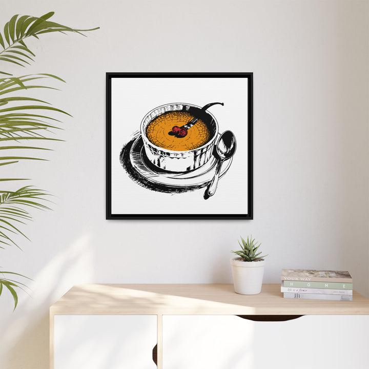 Crème Brûlée Canvas with Floating Frame