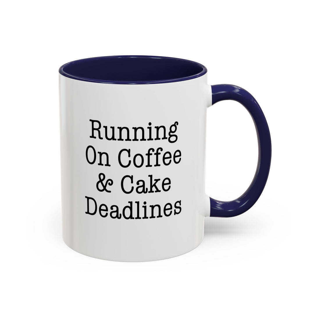 Coffee & Cake Deadlines Color Accent Mug