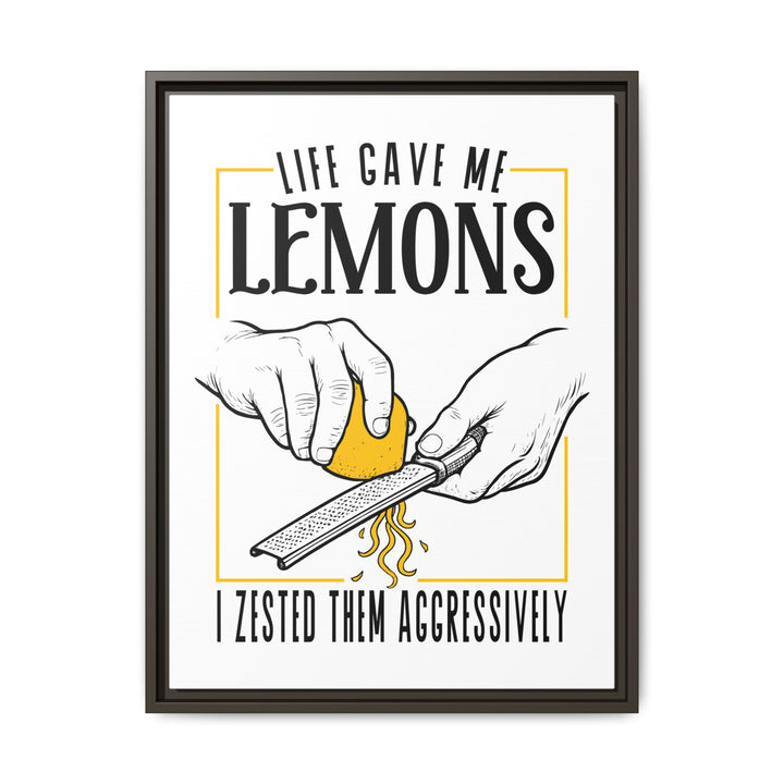Life Gave Me Lemons Canvas with Floating Frame
