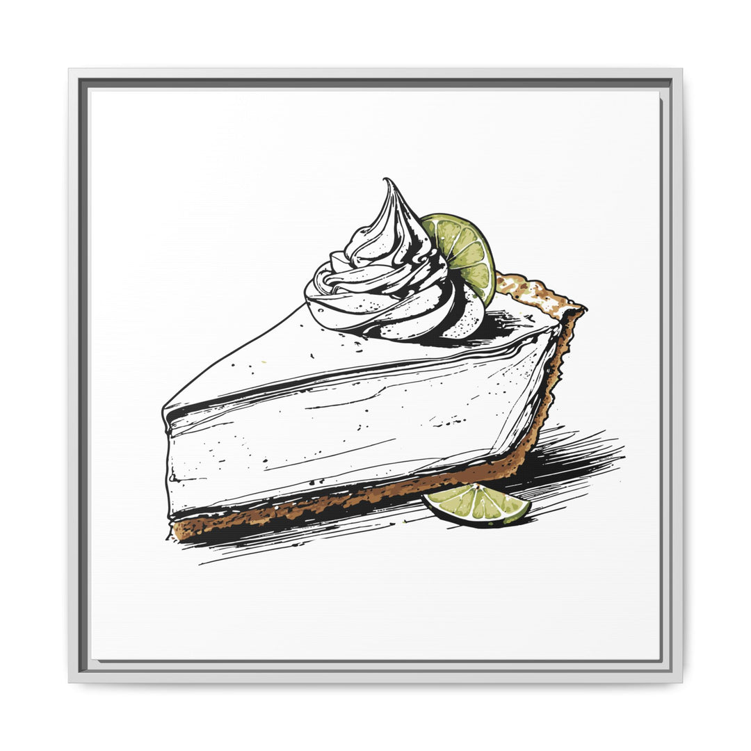 Key Lime Pie Canvas with Floating Frame