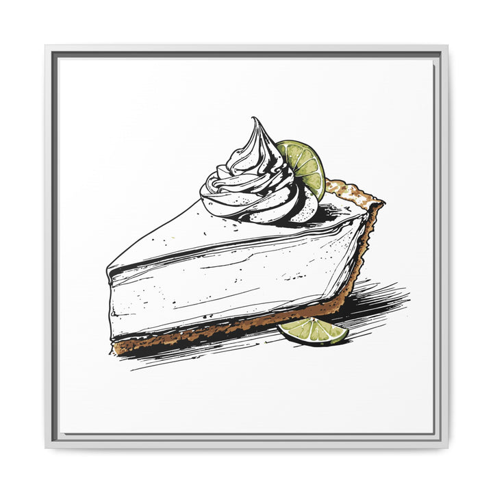 Key Lime Pie Canvas with Floating Frame