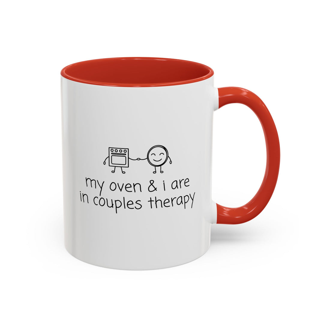 Couples Therapy With Oven Color Accent Mug