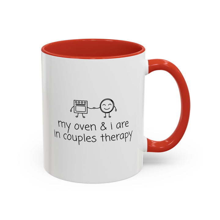 Couples Therapy With Oven Color Accent Mug