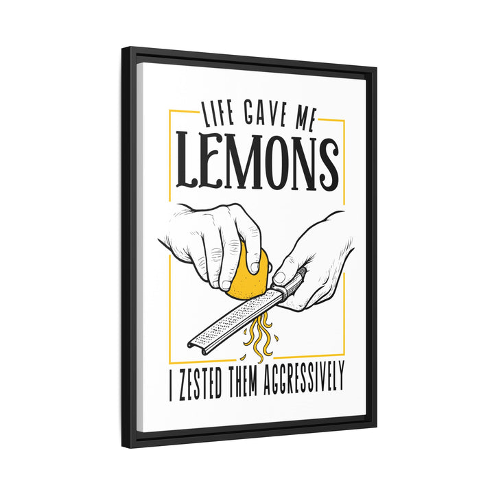 Life Gave Me Lemons Canvas with Floating Frame